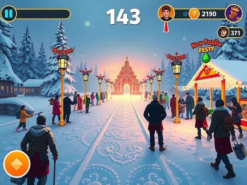 Temple Run 2 Frozen Festival gameplay screenshot