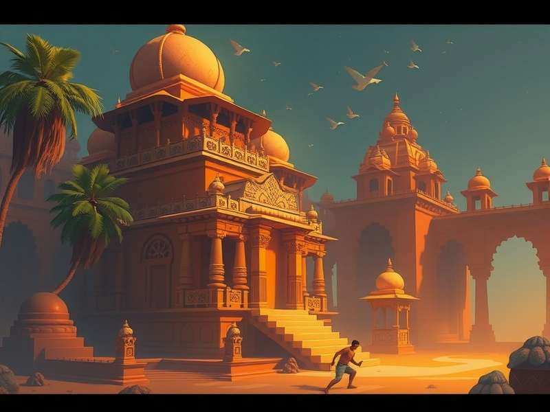Temple Run Guy falling on knees animation