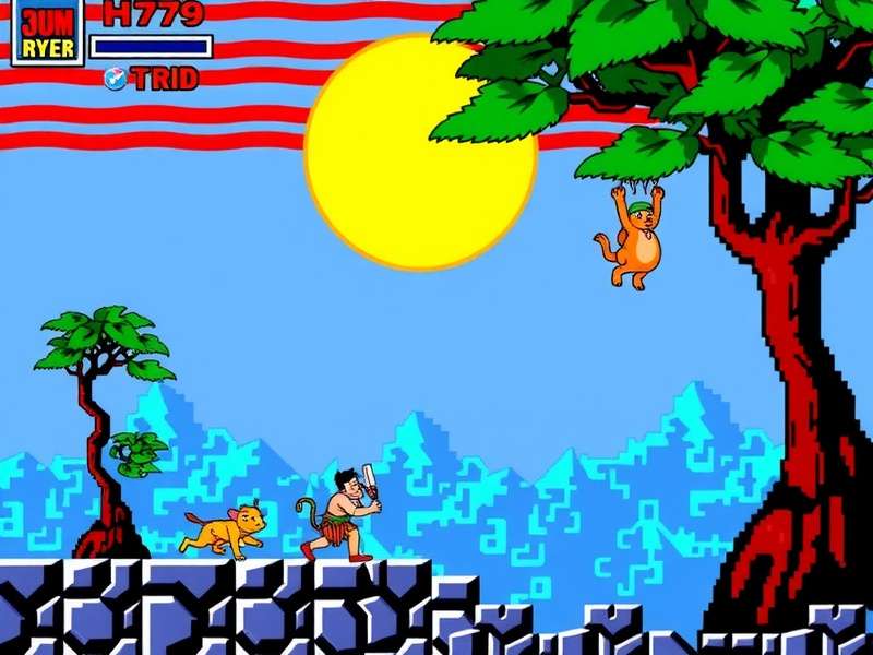 Temple Run Commodore 64 gameplay screenshot