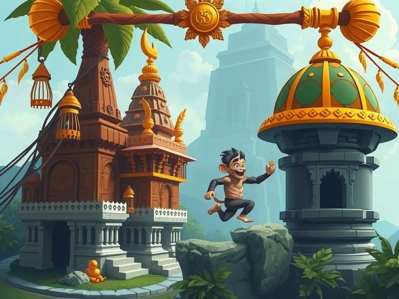 Temple Run Game Monkey character in action