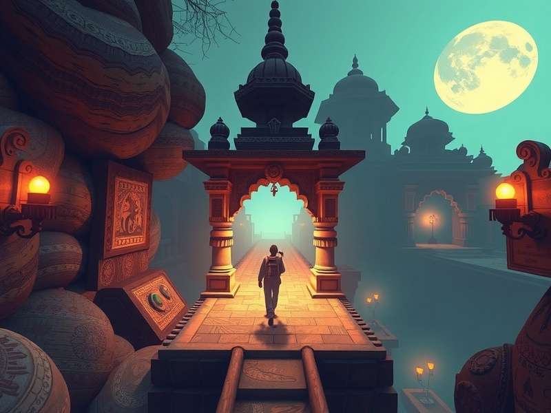 Temple Run VR Game Room का मुख्य इंटरफेस