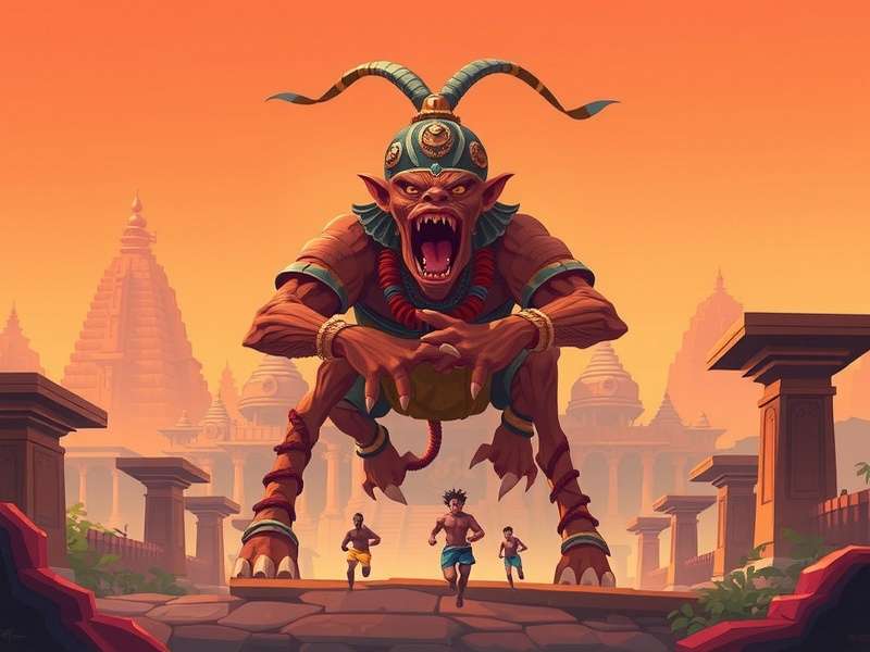 Monster School Temple Run Babylon gameplay