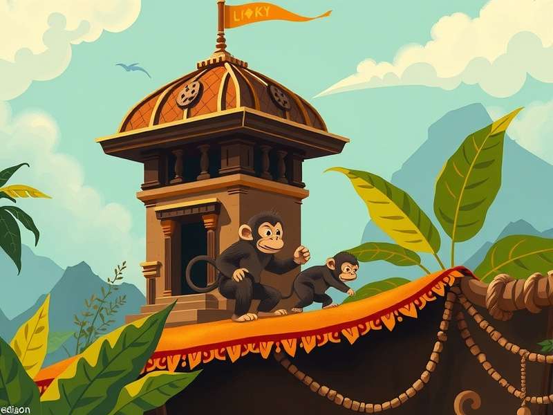 Temple Run 1 Monkeys on the Bed gameplay screenshot