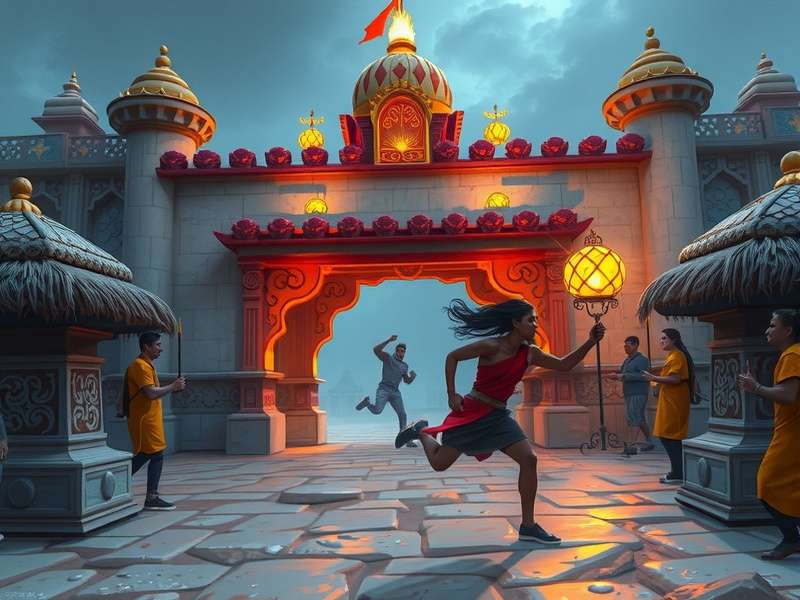 Temple Run Ending Party celebration scene