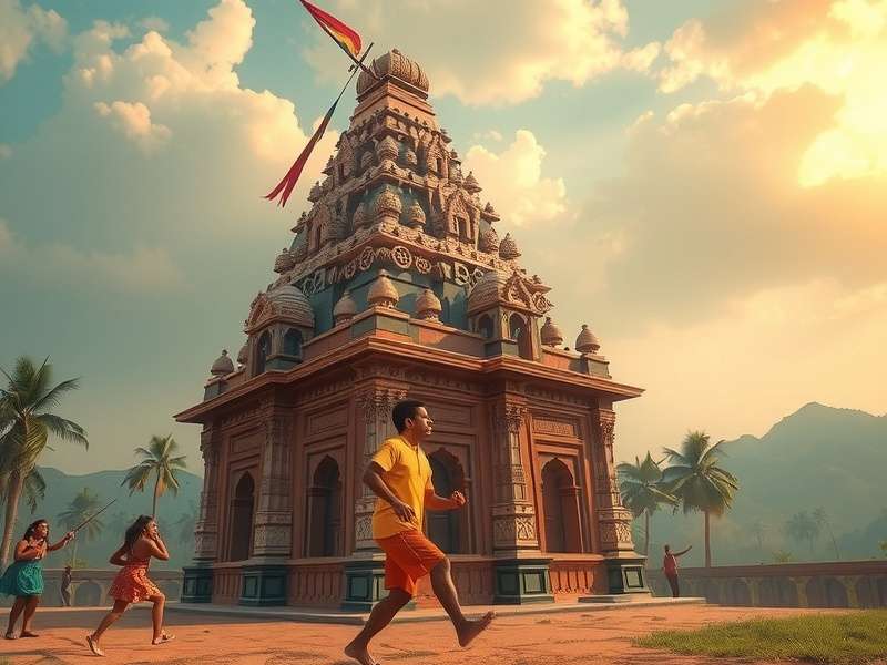 Temple Run Thedictado गेमप्ले स्क्रीनशॉट