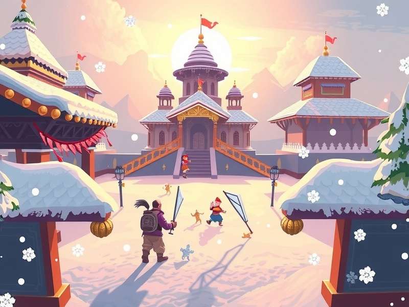 Temple Run Snow Assistance gameplay screenshot