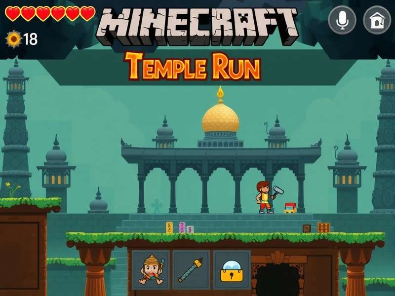 Minecraft in Temple Run गेमप्ले