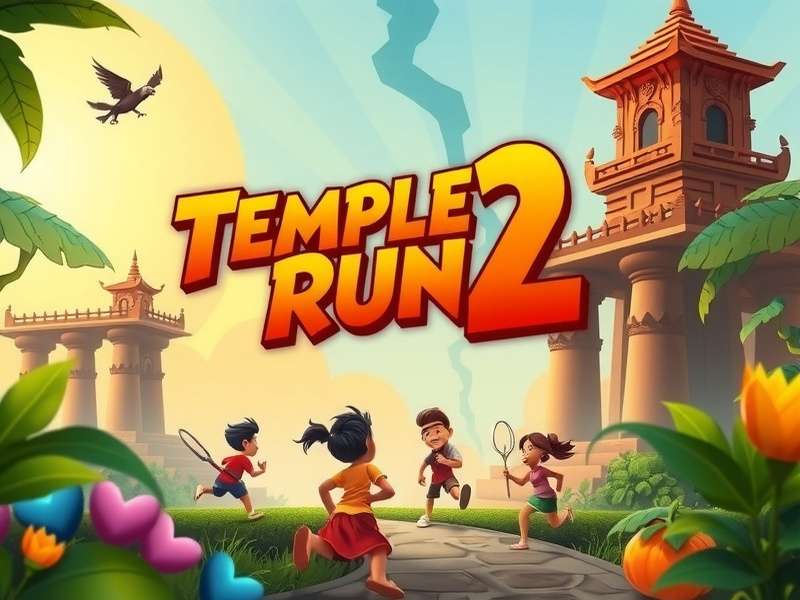 Temple Run 2 Game Logo and Characters