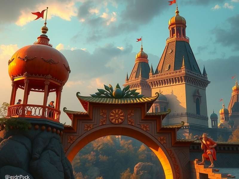 Adršpach-Teplice Rocks में Temple Run का दृश्य