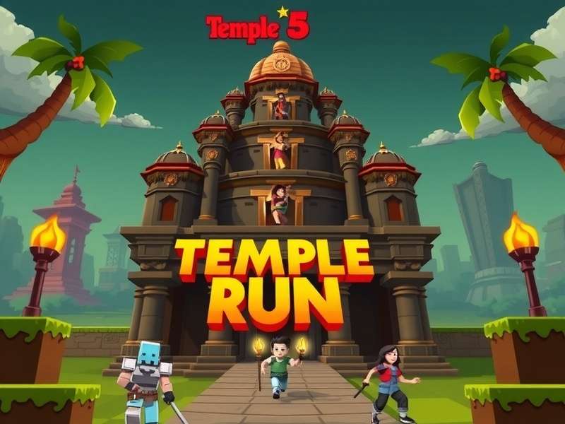 Temple Run 5 Mod APK Minecraft gameplay screenshot
