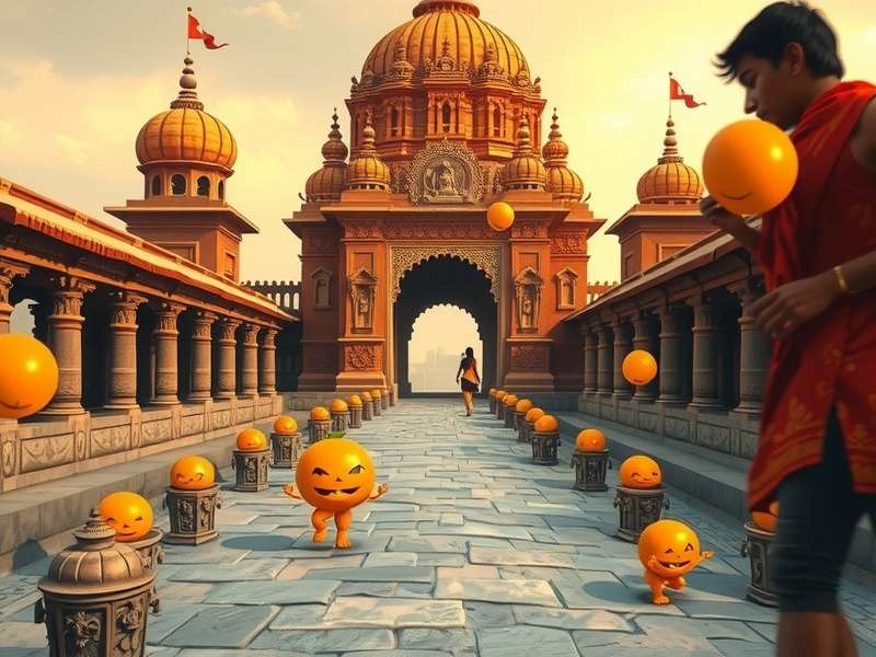 Annoying Orange Temple Run gameplay screenshot
