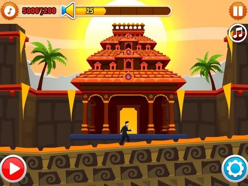 बच्चे Temple Run खेलते हुए