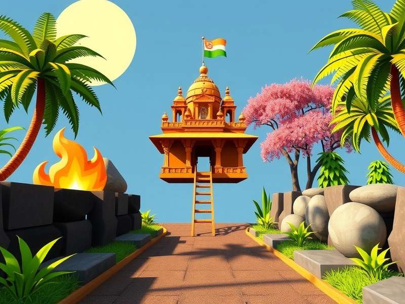 Temple Run 3D गेम इंटरफेस