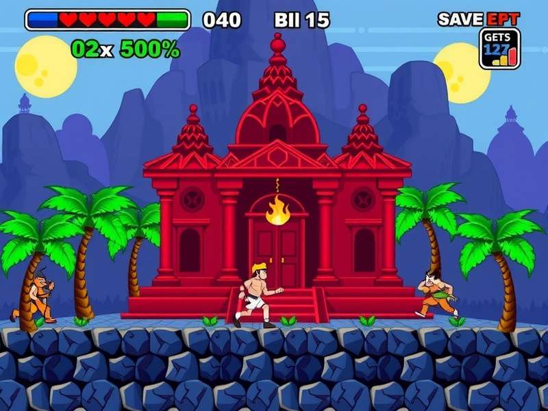 Temple Run Gameboy speedrun route map