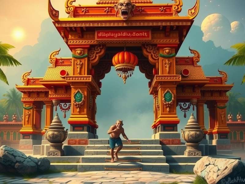 Temple Run Funny Monkey Death Scene
