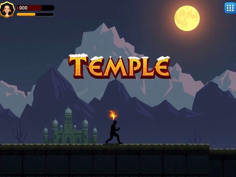 Temple Run Game on Computer Screen