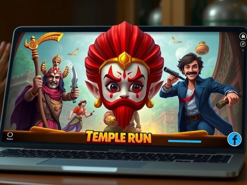 Temple Run Earning App on Laptop