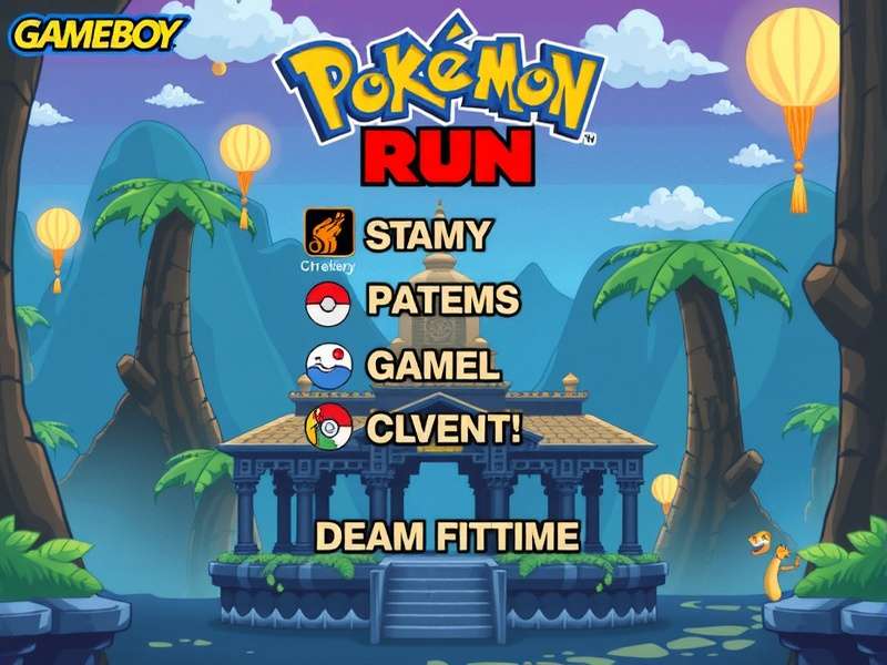 Temple Run Gameboy Pokemon Gameplay