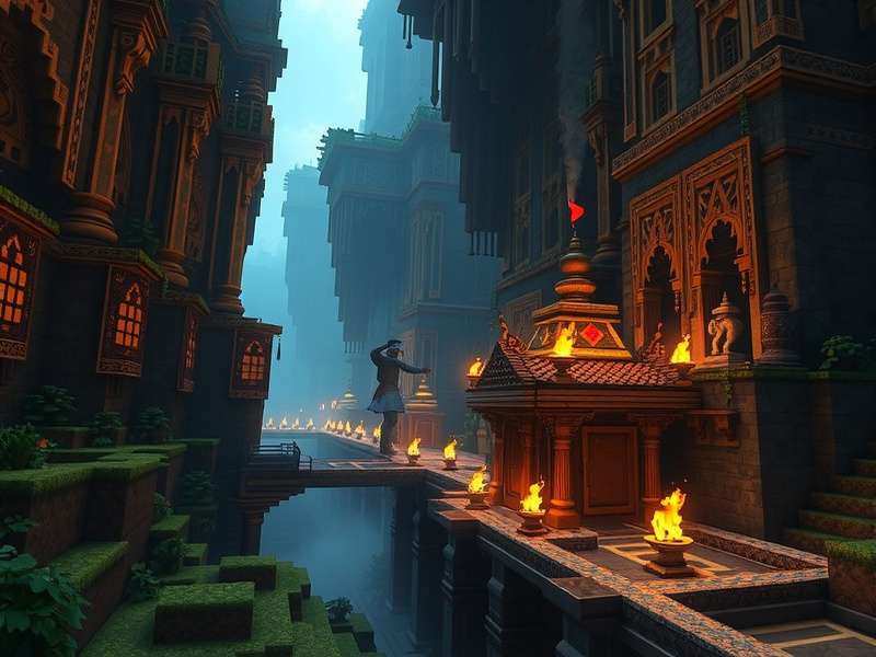 Temple Run Minecraft Map गेमप्ले