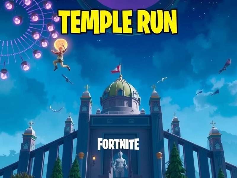 Temple Run और Fortnite crossover meme