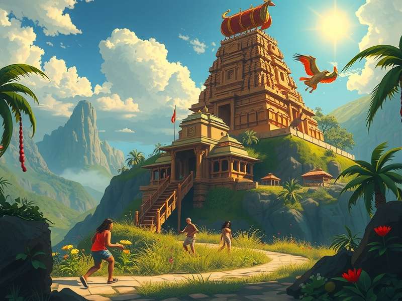 Temple Run 2 gameplay screenshot showing character running through temple