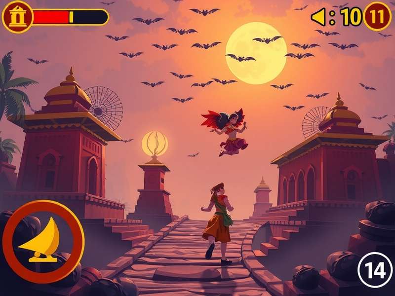 Temple Run Game Playing Screenshot