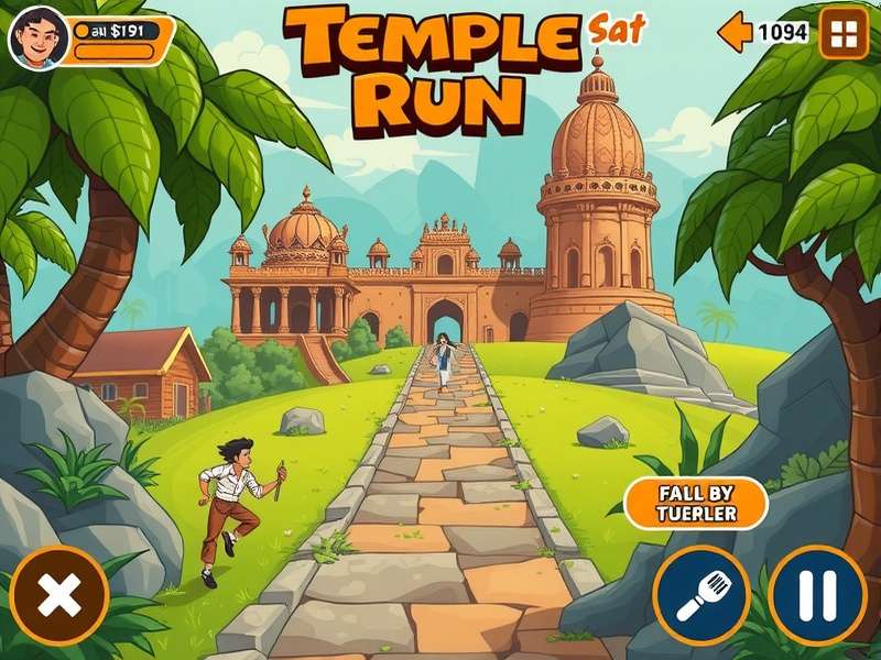 Temple Run Cartoon Game Screenshot