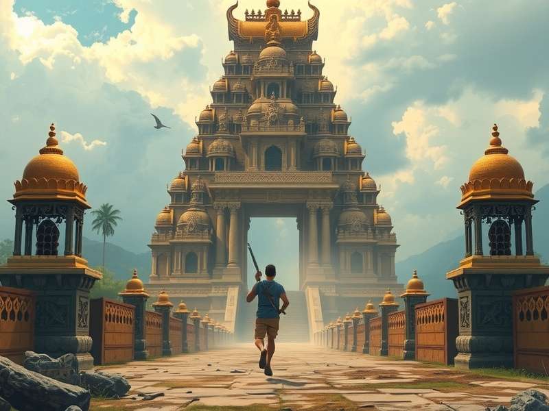 Temple Run Dictados गेमप्ले