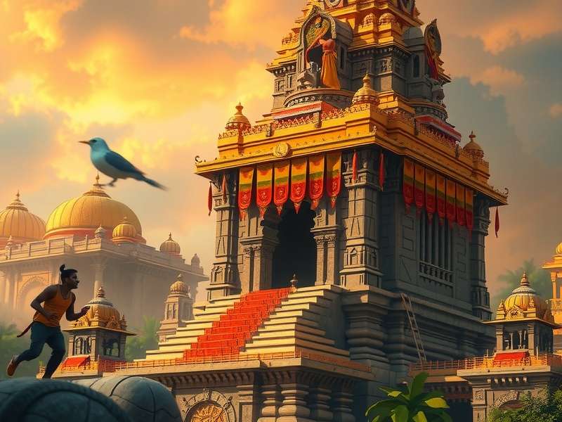 Temple Run power-ups and coins collection