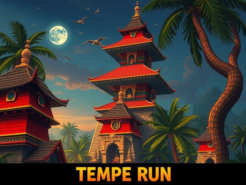 Temple Run 2 gameplay screenshot showing jungle environment