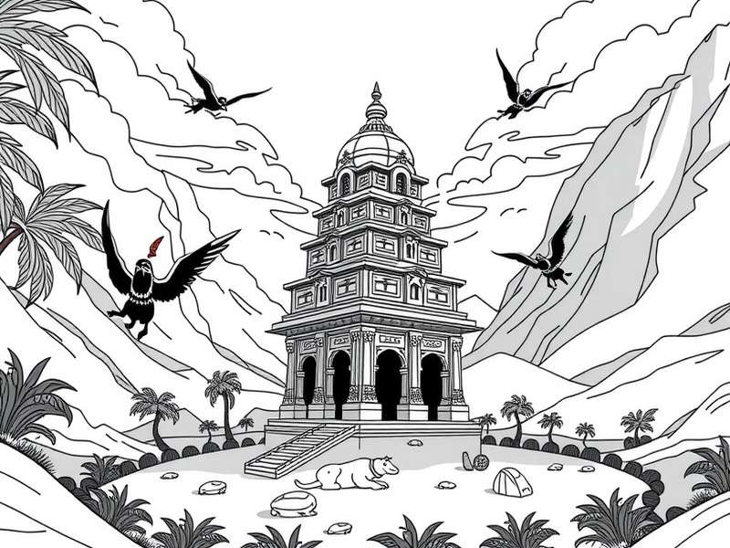 Temple Run Scatter Braids coloring page