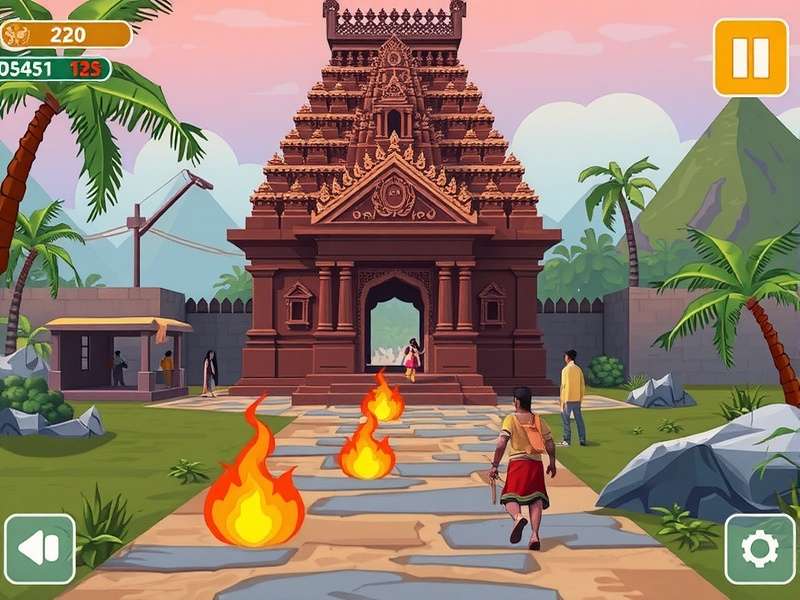 Temple Run Level 1 obstacles