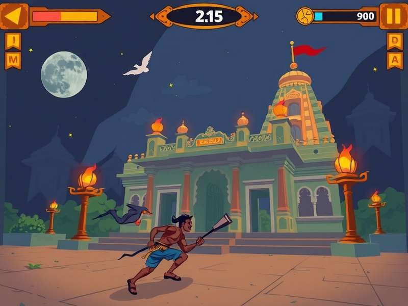 Temple Run Parody Gameplay Screenshot