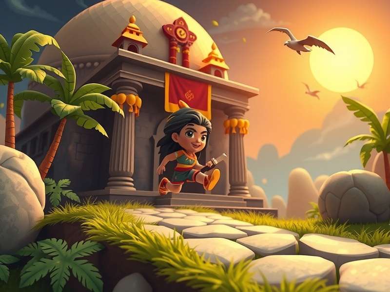 Temple Run Flashboy Plushcare gameplay screenshot