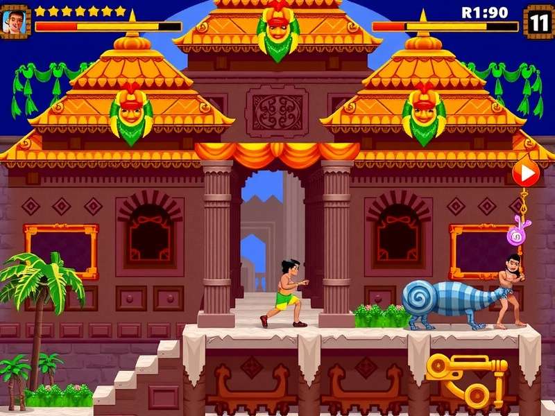 Temple Run Flashboy 2000 गेमप्ले