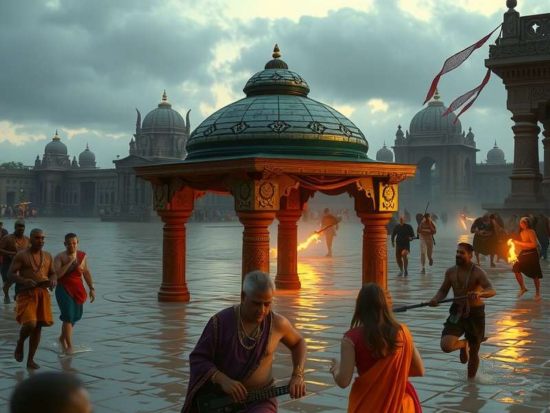 Temple Run Death Scene - मंदिर से गिरते हुए खिलाड़ी