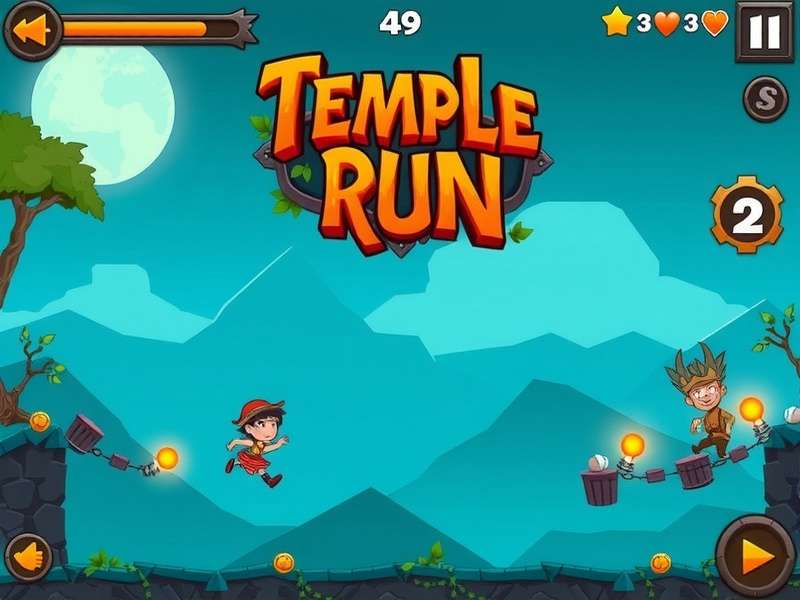 Temple Run Game Over Screen