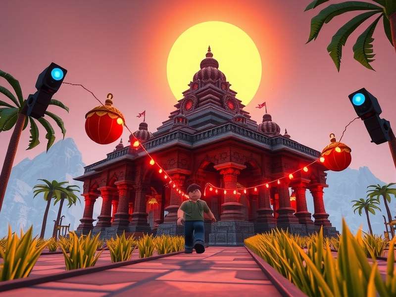Temple Run Roblox Cutscene प्रदर्शन