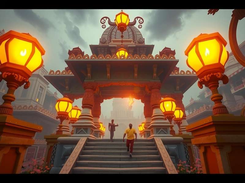 Temple Run VR Videos का दृश्य
