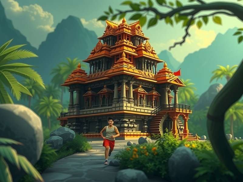 Temple Run iOS गेमप्ले स्क्रीनशॉट