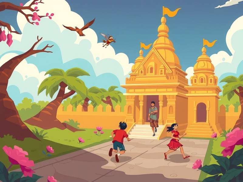 टेम्पल रन कार्टून स्टाइल गेमप्ले