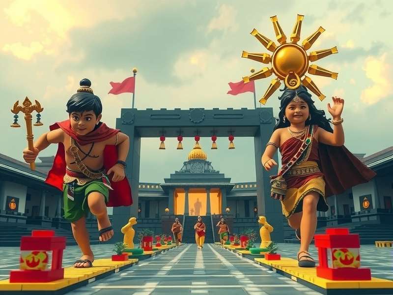 Temple Run Lego गेमप्ले स्क्रीनशॉट