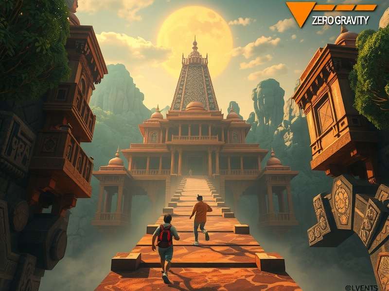 Temple Run Zero Gravity gameplay screenshot