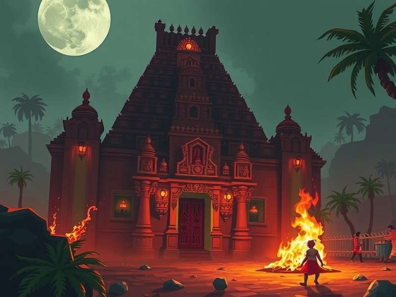 Temple Run Gameplay - Character running from demons