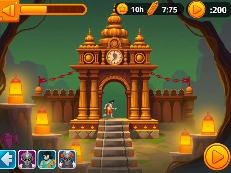 Temple Run Up गेमप्ले स्क्रीनशॉट