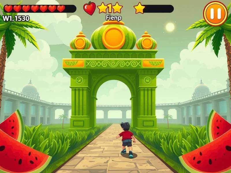 Temple Run Game Watermelon Edition Screenshot