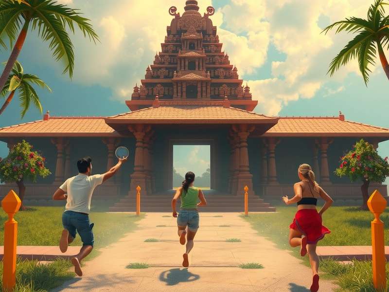 Temple Run Three Play गेमप्ले स्क्रीनशॉट