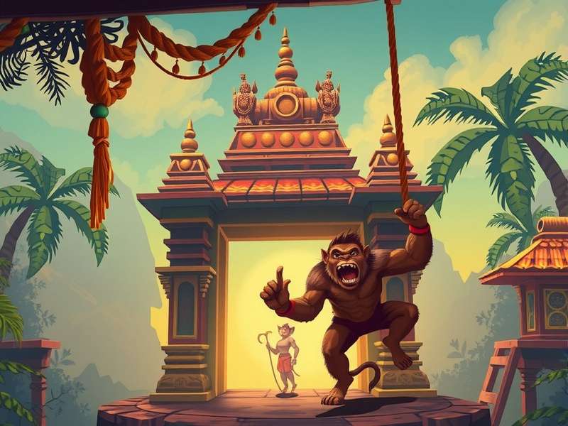 Temple Run funny monkeys gameplay