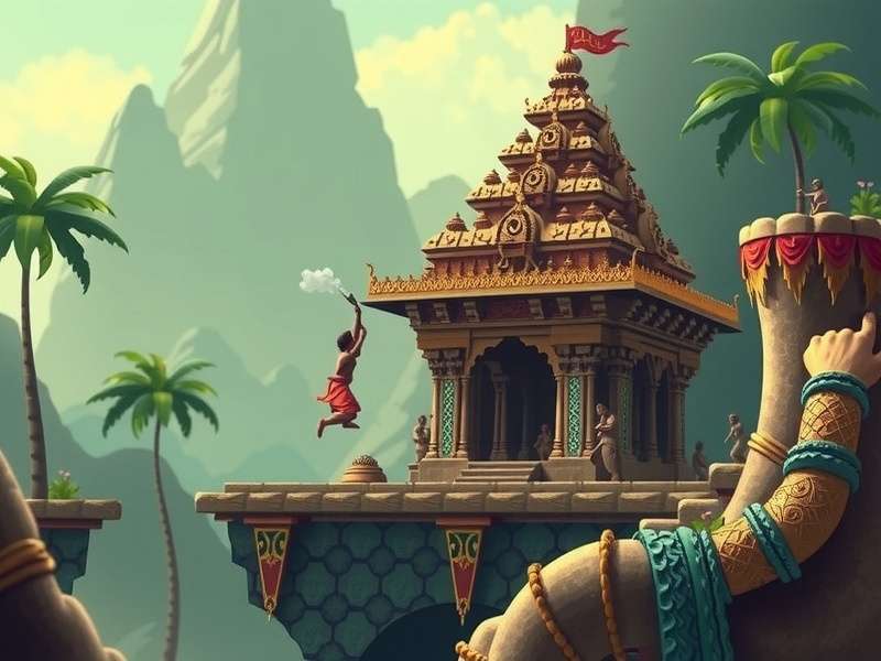 Temple Run Mini Game gameplay screenshot