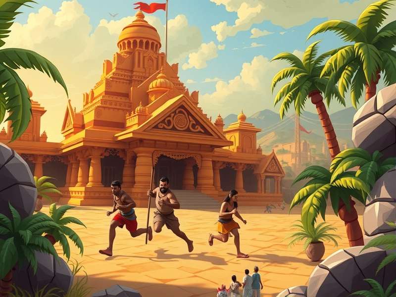 Temple Run classic laughing animation